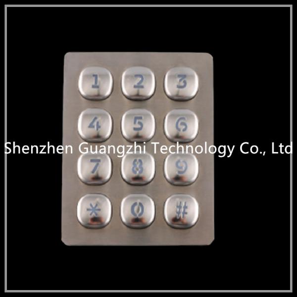 Quality Embedded Installation Metal Numeric Keypad For Bank Security Door for sale