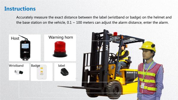 Quality Forklift Collision Avoidance UWB 10W LED Warning Light for sale