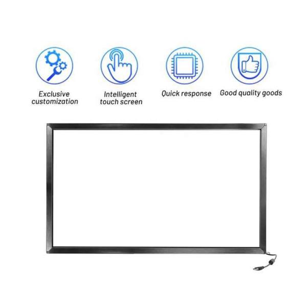 55 Inch High Transmission IR Touch Screen DC 5V Power Supply And More Than 90% Light Transmission