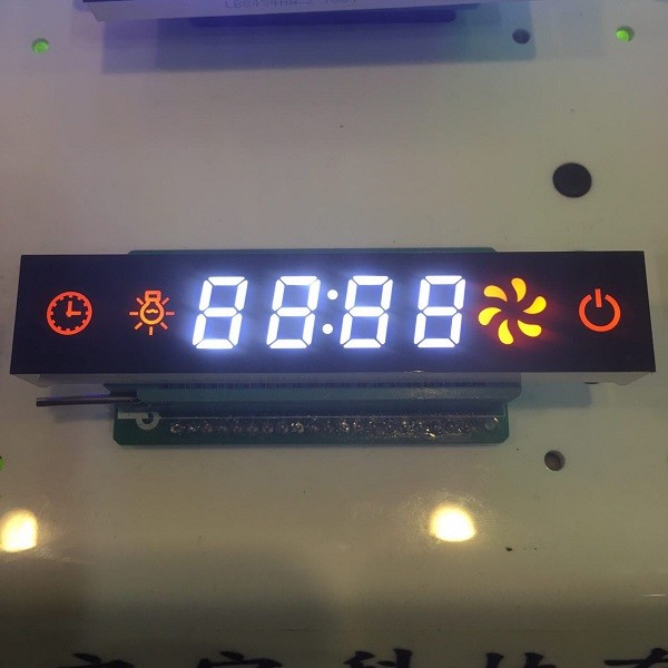 Multicolour Common Cathode 7 Segment Display module for kitchen hood