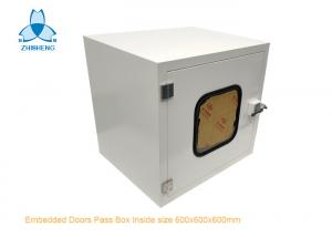China Embedded Door Powder Coated Steel Static Pass Box For Clean Room on sale