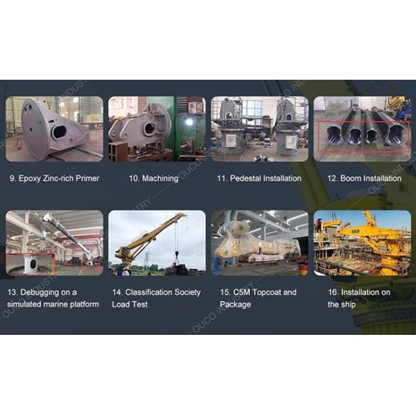 1.5t 36.6m Offshore Pedestal Crane Telescopic Boom Hydraulic Pedestal Mounted