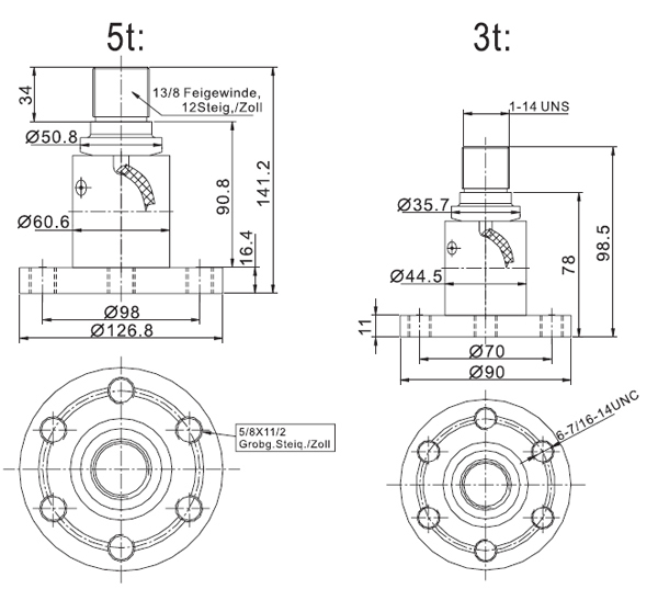 SC4978 load cell forklift scale models load cell sensors 3T 5T