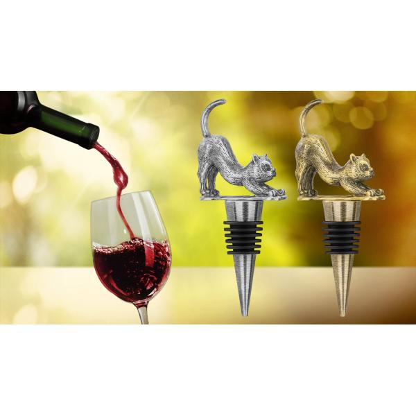 Christmas Birthday Promotional Gift Wine Stopper Party Gold Silver Wine Bottle Stopper