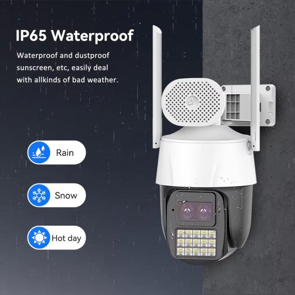Smart 4G 4MP Ptz Network Camera Dual Lens Night Vision Auto Tracking Security Camera Outdoor Waterproof Camera
