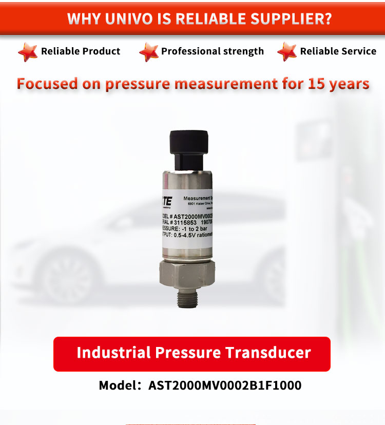 AST2000-1000 Pressure Sensors 0.5-4.5V Pressure-1-2Bar Level Sensors TE with ± 0.25% BFSL Accuracy