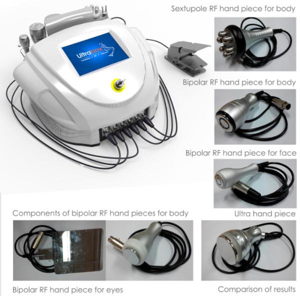 Quality 6 In 1 Ultrasonic Cavitation Machine / 80K Radio Frequency Slimming Machine for sale