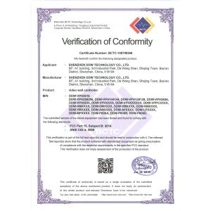 SHENZHEN DDW TECHNOLOGY CO.,LTD Certifications