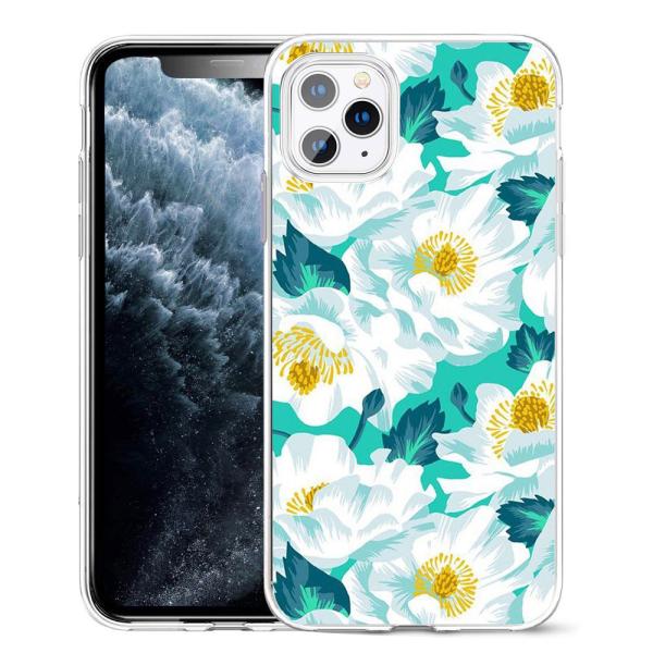 High Clear Camera Protection Phone Cases For Iphone 12 pro max Floral Leaf Pattern