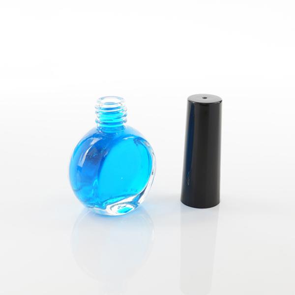 Bamboo Caps Empty Glass Nail Polish Bottles , 15ml Clear Nail Polish Bottle Customized