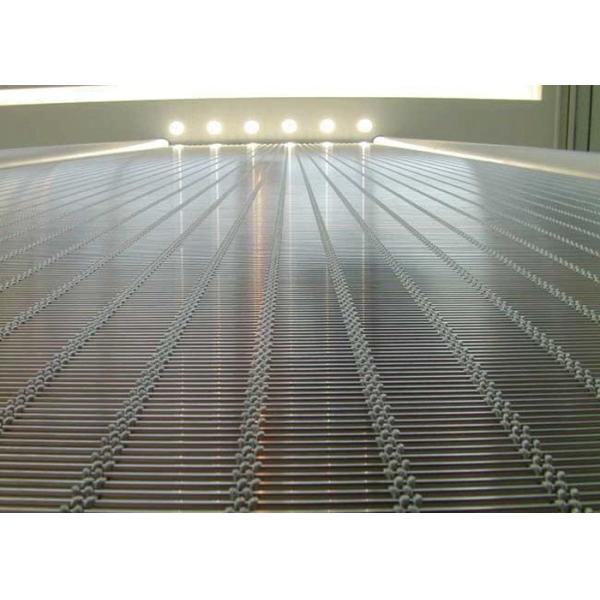 10m Woven Architectural Metal Mesh / Decorative Mesh Curtain For Construction