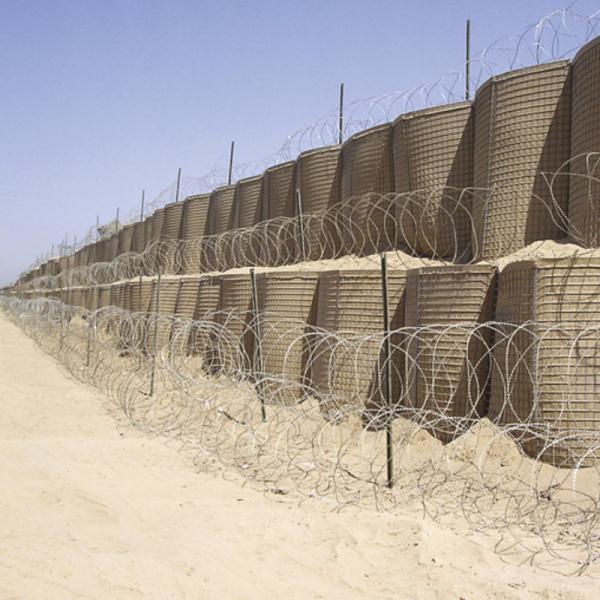 Protective Gabion Baskets Galvanised 0.3m Width Defensive Barrier