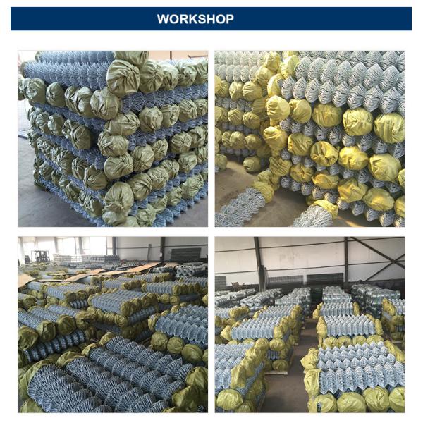 Galvanized Chain Link Fence Mesh PVC Coated 50mm*50mm , 5mm Wire Diameter