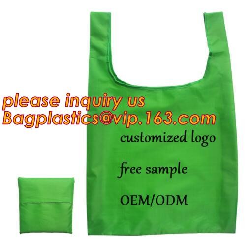 OEM mixed color polyester draw string bag 210D drawstring backpack,Logo polyester foldable reusable tote shopping bag wi