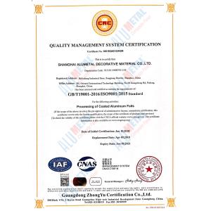 Shanghai Alumetal Decorative Material Co., Ltd. Certifications