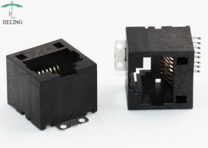 China Black Housing RJ45 Vertical Connector No - Shielding Shell For Hubs / Router on sale