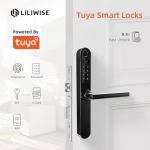 Fingerprint Smart Tuya Door Lock Wireless WIFI APP Remote Control