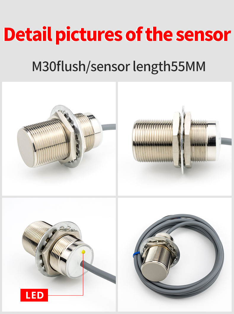 12V DC M30 Series Inductive Proximity Sensor Anti Interference Waterproof