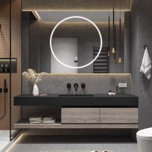 China Plywood Bathroom Vanity Units , slate Countertop  Floating Vanity Cabinet on sale