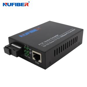 China IEEE802.3af POE Powered Switch Media Converter Single Mode Single Fiber SC 20km on sale