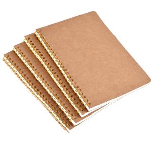 10.5cm Brown Paper Cover Notebook , custom printed spiral bound notebooks