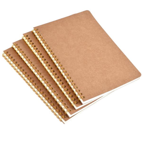 Quality 10.5cm Brown Paper Cover Notebook , custom printed spiral bound notebooks for sale