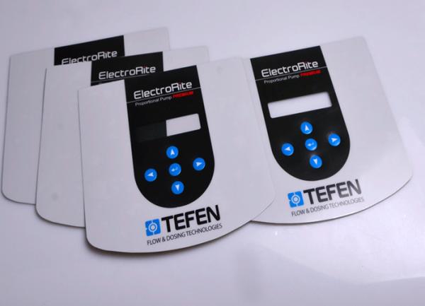 Quality Custom strong self adhesive PC clear window embossed button control panel sticker for sale