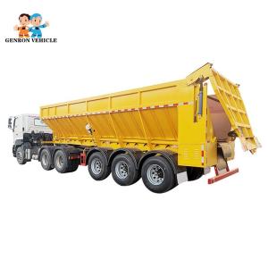 Wholesale Leaf Spring Crawler Sandstone 35cbm Dump Semi Trailers from china suppliers
