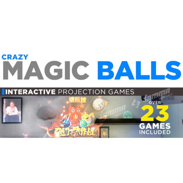 Crazy Magic Balls Projection Interactive Floor , Indoor Amusement Park Interactive Touch Projector