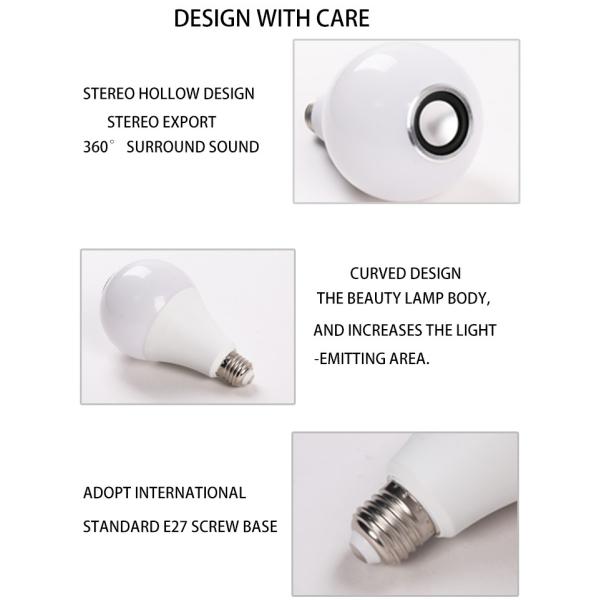 APP Control Bluetooth Music Light Bulb 6500K 10000H Life Span