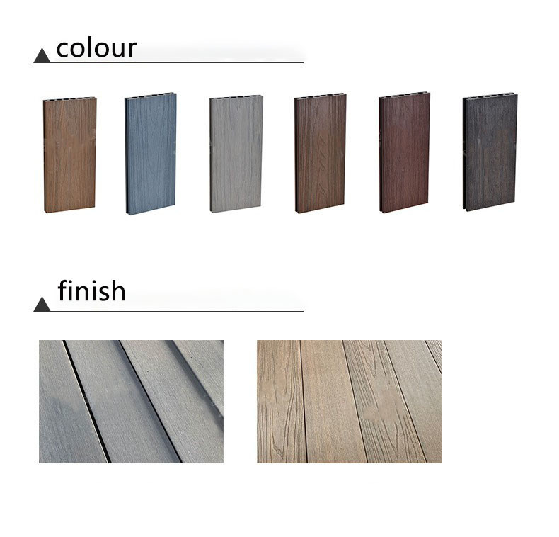 Khaki Anti- Mildew WPC Decking Floor Wood Plastic Composite Floor Panel 138x23mm Outside Courtyard Decor