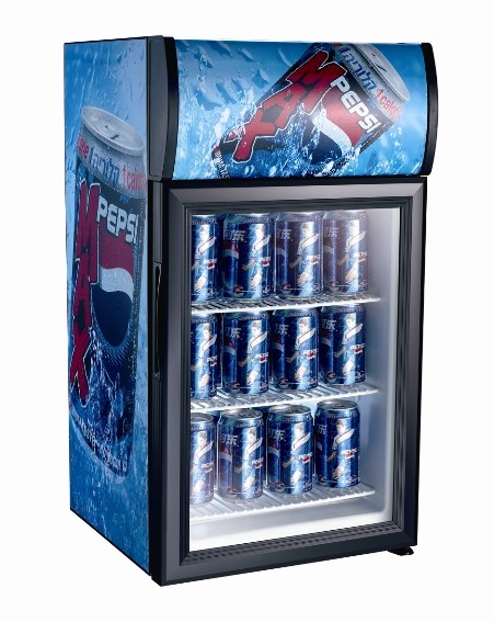 40LGlass Door Drink Display Refrigerator Monster Energy Mini Beer Can Fridge SC40B
