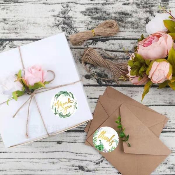 Bespoke Circle Label Sticker Packaging Custom Die Cut Vinyl Stickers Printing Bronzing