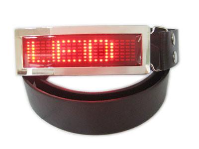 Quality LED runing signs and message belt buckle for sale