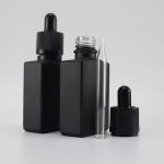 Matte Black Rectangular Dropper Bottle 30ml With Child Resistant Cap 15ml 30ml