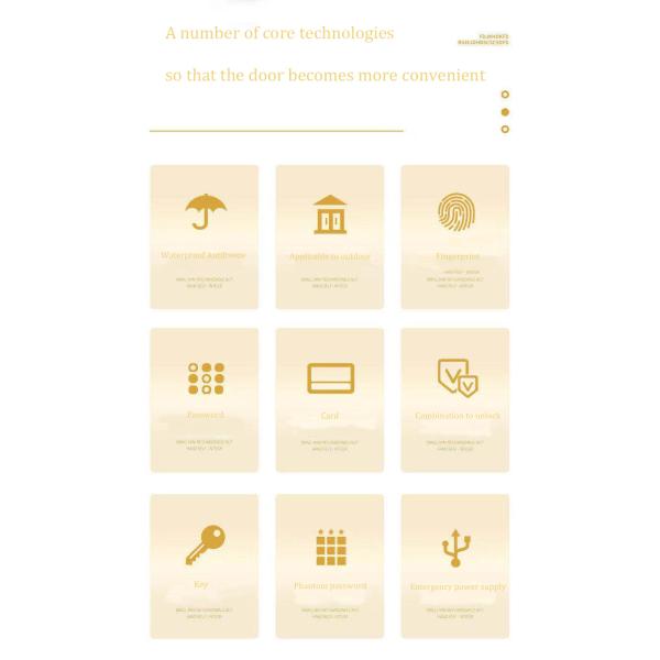 Multi-function Zinc Alloy Outdoor Door Lock with Double Side Fingerprint and Sunscreen