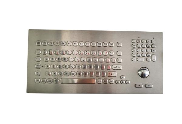 Quality Waterproof CNC Industrial Split Keyboard With Trackball / Ruggedized Touchpad for sale