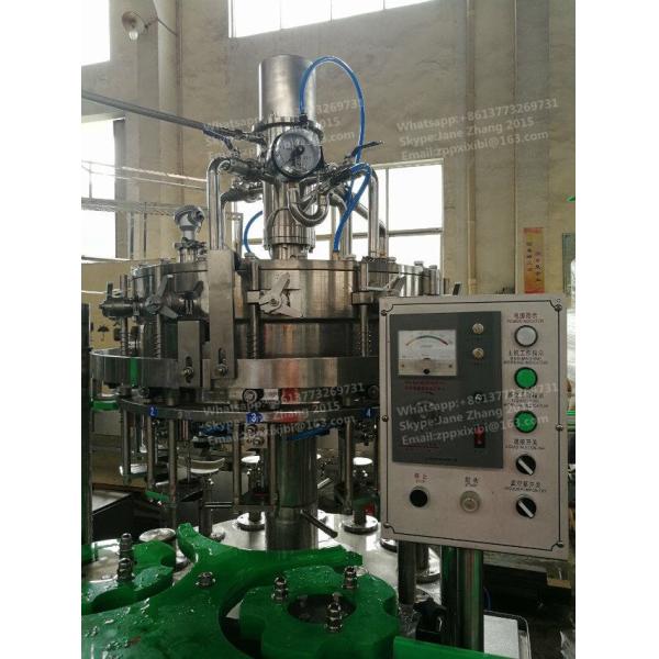 Electric Glass Bottle Filling Machine / Carbonated Drink Production Line