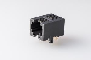 China 6P6C 90 Degree RJ45 Modular Jack , RJ45 Modular Connector Full Plastic Single Port Female on sale