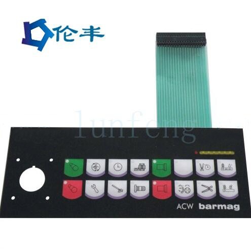 Waterproof Rubber Membrane Keypad Custom Metal Dome 3M467 Adhesive