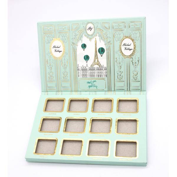 Recycled Eyeshadow Empty Makeup Container 12 Colors with Glass Mirror