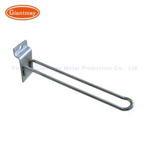 China Supermarket Slatwall Display Hook Double Euro Slat Wall Accessories on sale