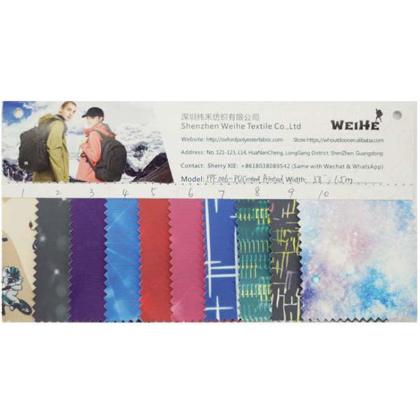 100% Nylon Printing Coating Waterproof Durable Fabric For Backpack 0.35-0.4mm