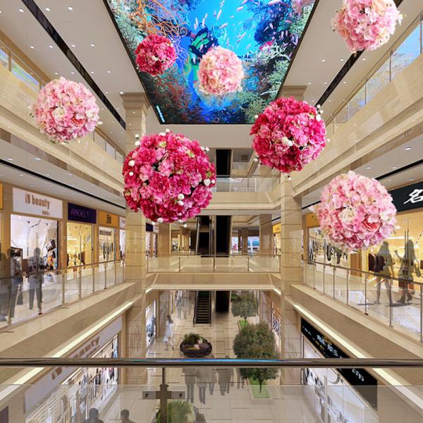 Plastic Faux Plants Topiary Flower Grass Ball For Wedding Home Decoration