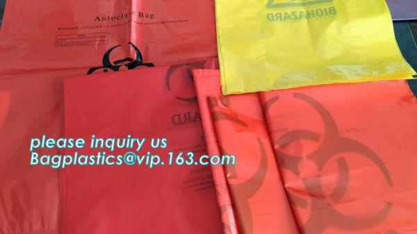 biodegradable biohazard bag, biohazard clinical waste bag, Medical Trash Bin Liner Biohazard Waste Garbage Bags For Hosp