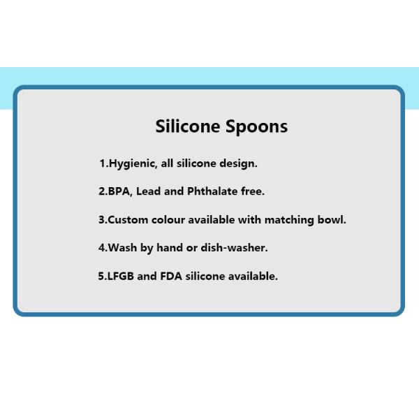 Soft Curved Bamboo Silicone LFGB Training Spoons For Toddlers