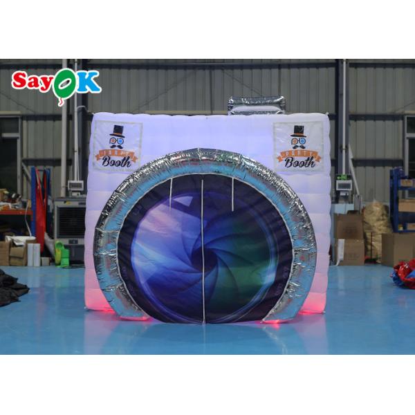 210D Oxford Cloth White Inflatable Photo Booth 7*7*4mH Custom Color
