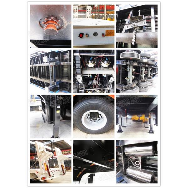 Heavy Loading 4 Axles 45ft Low Bed Semi Trailer with Detachable Gooseneck and Drop Deck