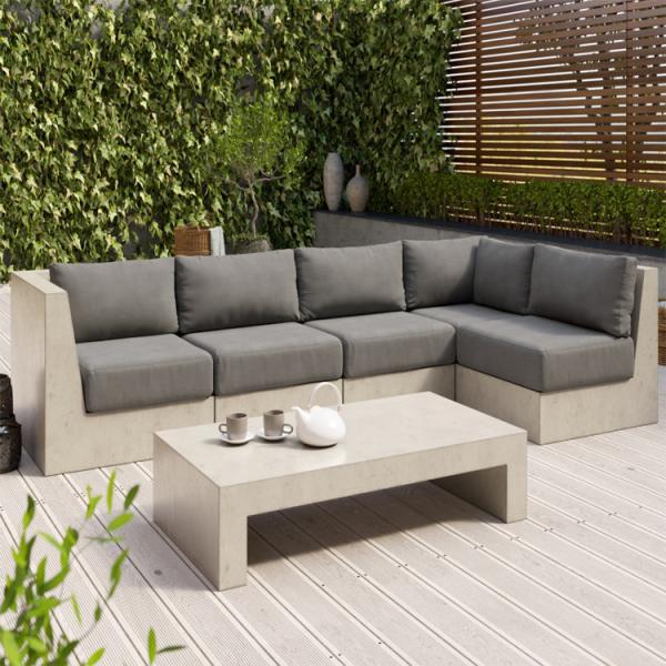 China Foshan City Concrete Patio Side Table for Outdoor Decor Concrete Table Sets Bench