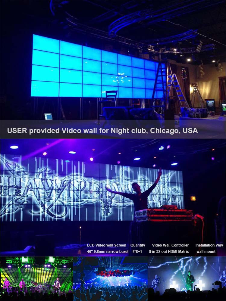lcd video wall with Ultra Narrow Bezel From 3.5 mm To 5.3 mm (PJ4603)